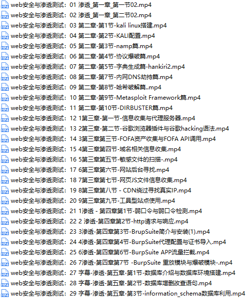 web安全与渗透视频教程-视频文件截图（1）