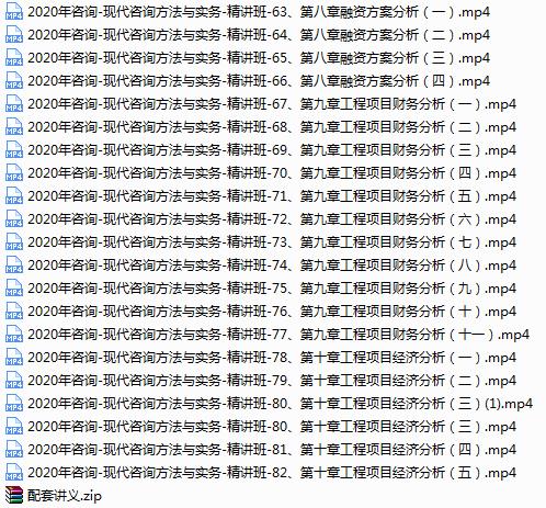 2020咨询工程师考试实务精讲视频网课目录(3)
