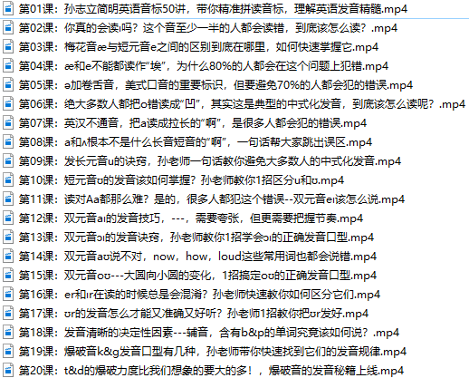 孙志立音标课程-视频文件截图（1）
