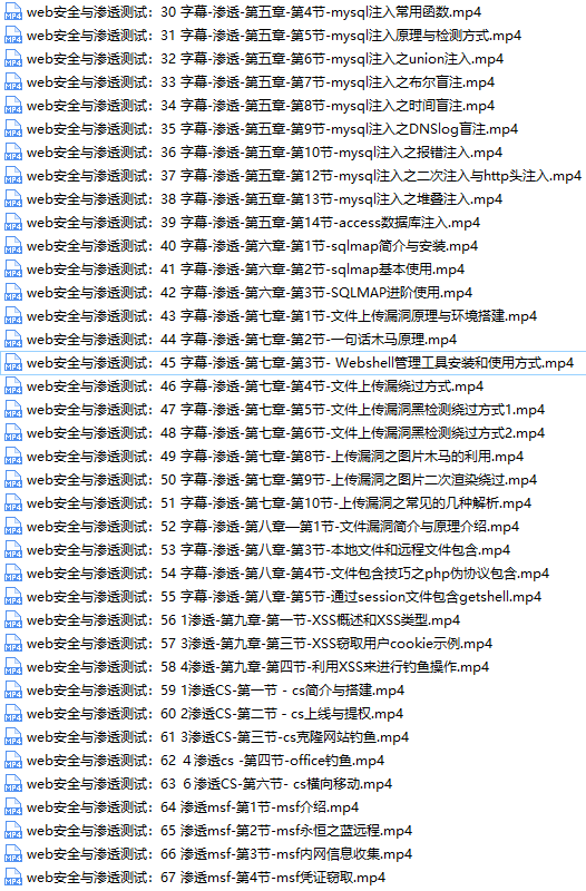 web安全与渗透视频教程-视频文件截图（2）