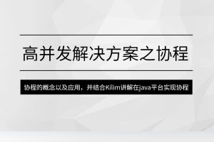 马式兵高并发协程解决方案视频