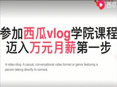 西瓜学院vlog培训教学视频全集(第十一期)