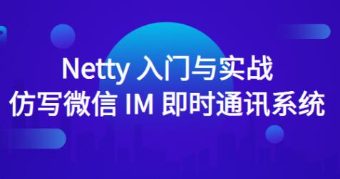 Netty入门与实战微信IM视频