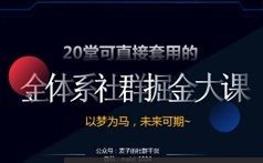 20堂即学即用全体系社群营销掘金教学视频课程