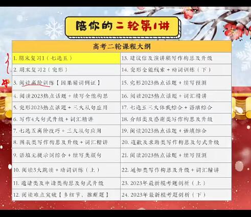 袁慧2023高三高考英语A+寒假班，提高你的英语成绩