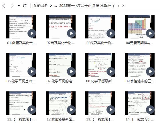 吕子正2023高三高考化学A+全年复习合集-攀登高峰，实现高分梦想