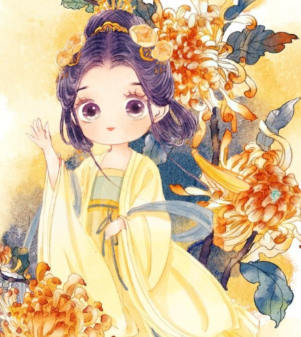 瑶背背十二花神古风水彩插画课教