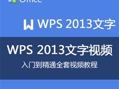 WPS2013文字零基础教程视频在线观看下载（56集）